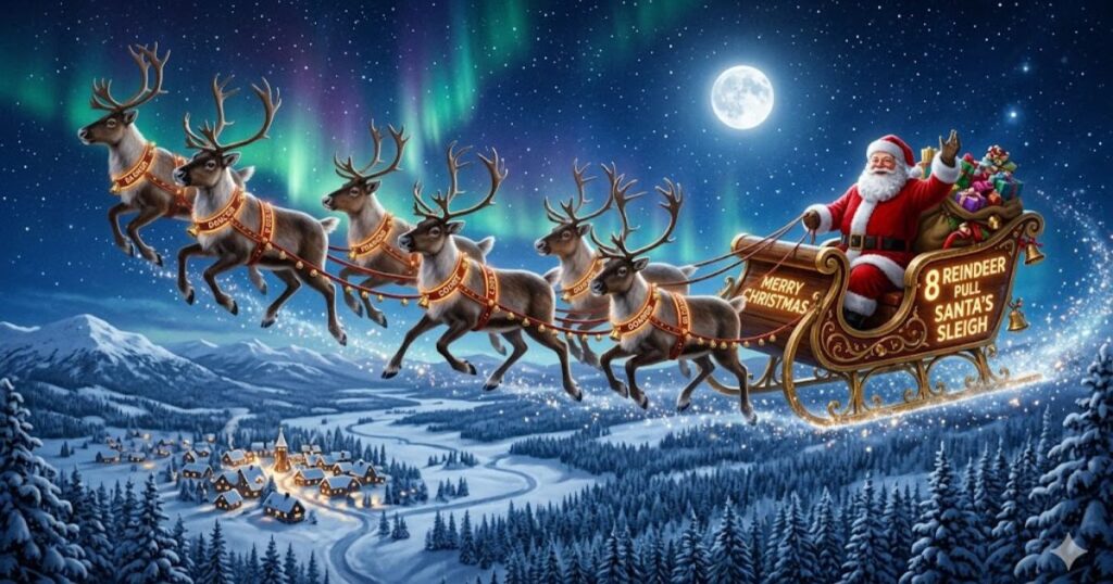 How Many Reindeer Pull Santa's Sleigh