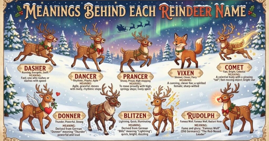 Meanings Behind Each Reindeer Name