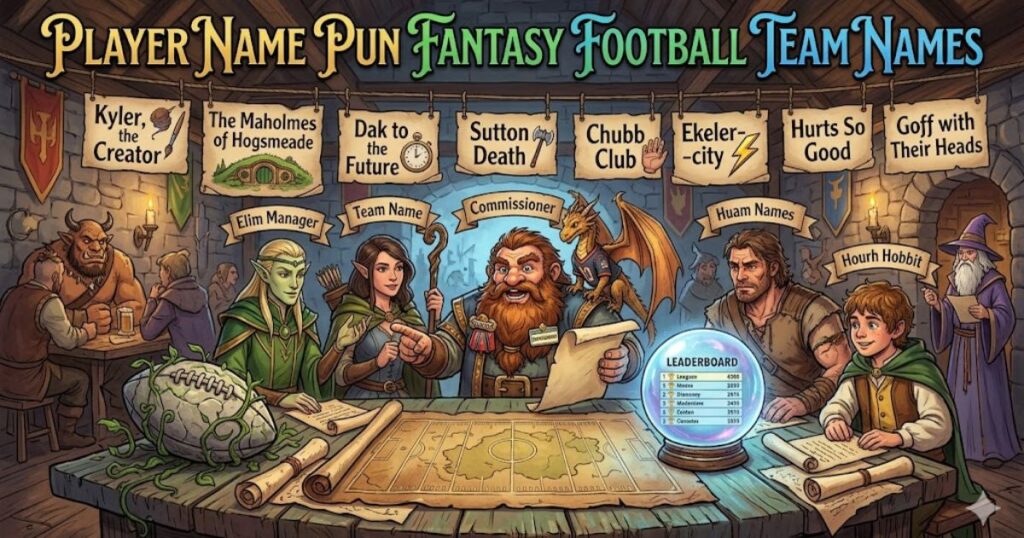Player Name Pun Fantasy Football Team Names