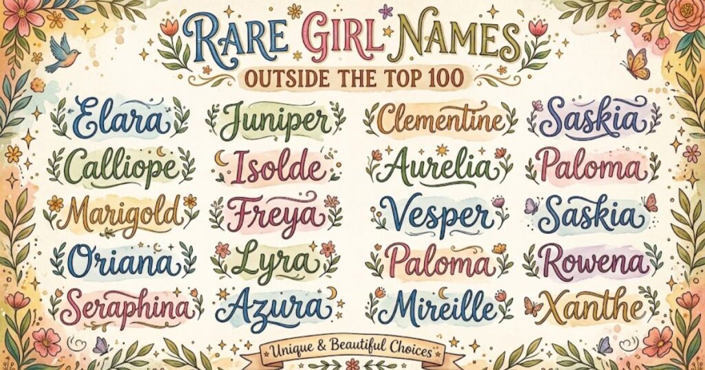 Rare Girl Names Outside the Top 100
