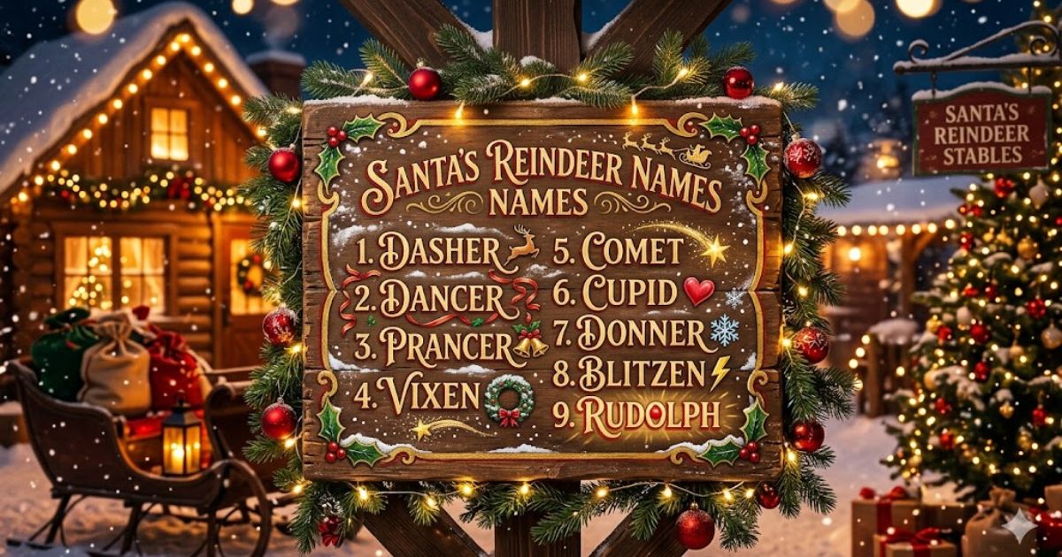 santa's reindeer names