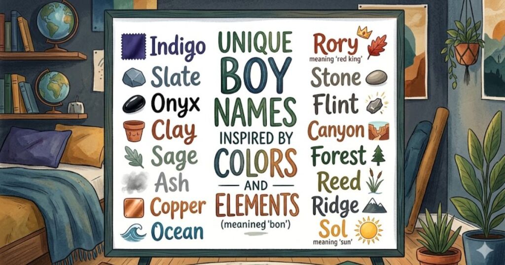 Unique Boy Names Inspired by Colors and Elements