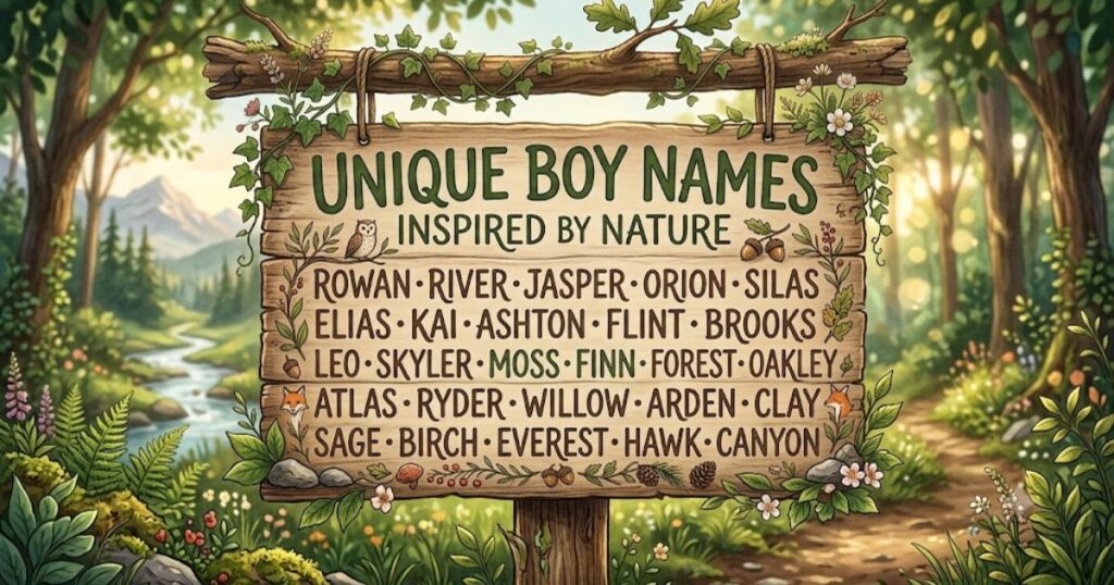 Unique Boy Names Inspired by Nature