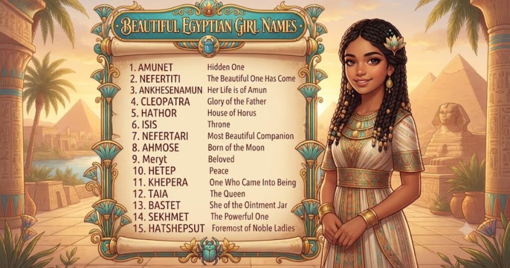 Beautiful Egyptian Girl Names