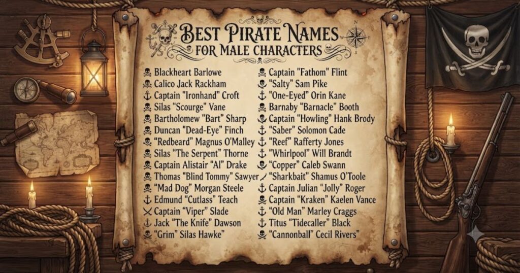 Best Pirate Names for Male Characters
