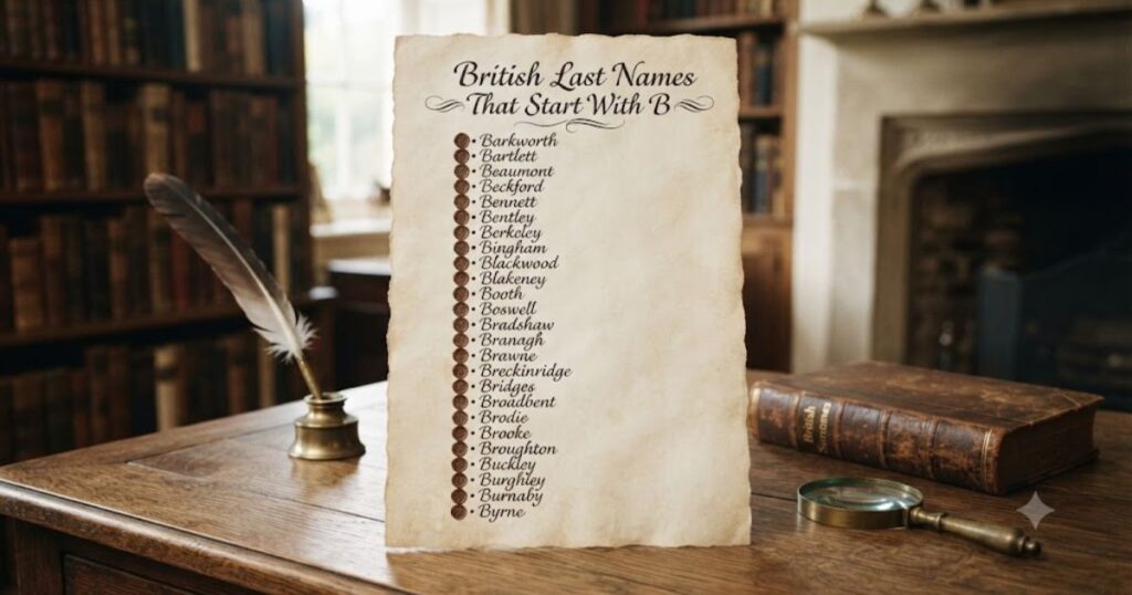 British Last Names That Start With B
