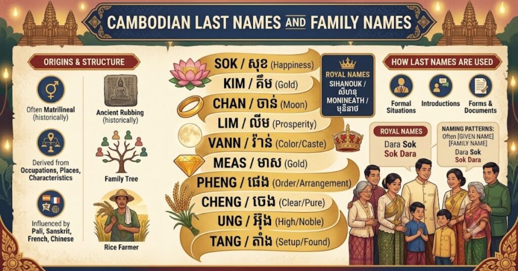 Cambodian Last Names and Family Names