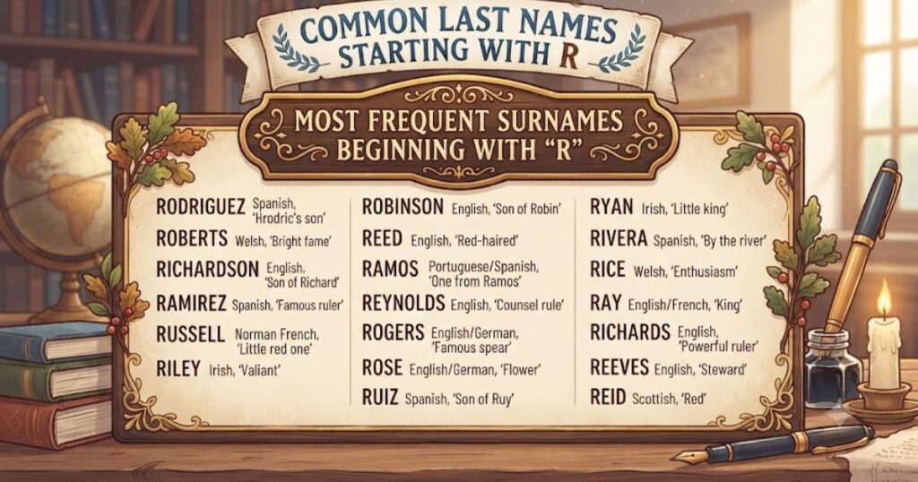 Common Last Names Starting With R
