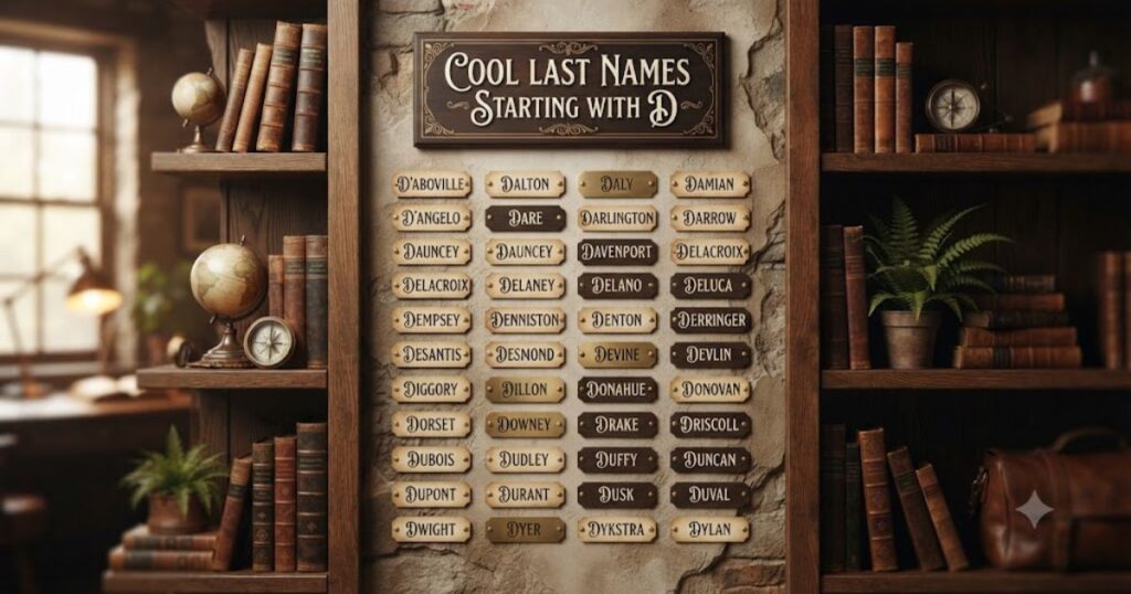 Cool Last Names Starting With D