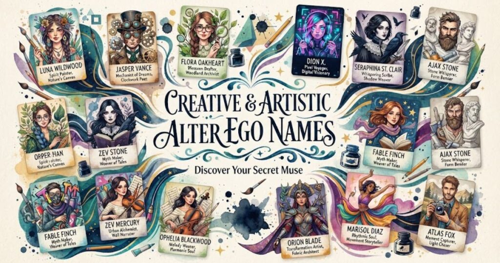 Creative and Artistic Alter Ego Names