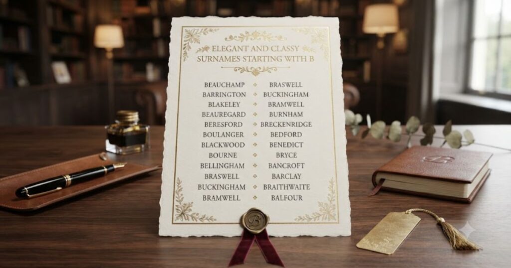 Elegant and Classy Surnames Starting With B