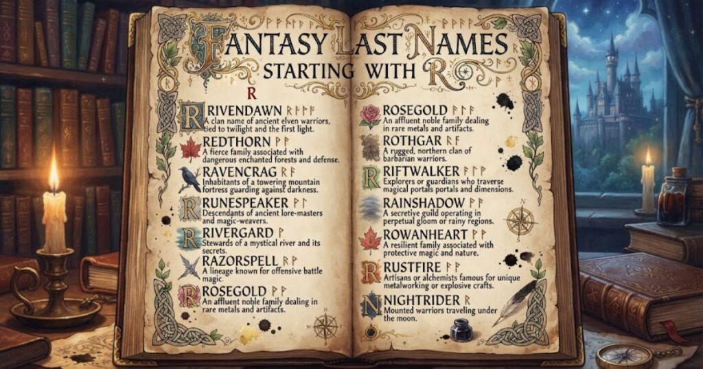 Fantasy Last Names Starting With R