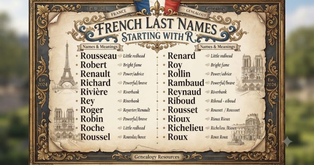 French Last Names Starting With R