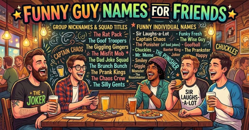 Funny Guy Names for Friends