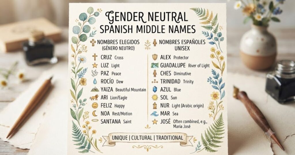 Gender Neutral Spanish Middle Names