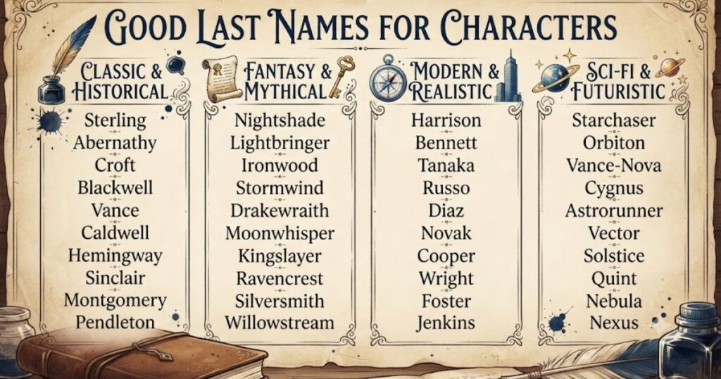 Good Last Names for Characters