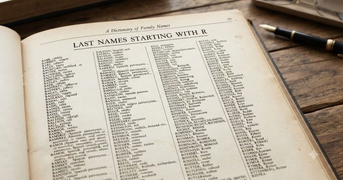 last names starting with r
