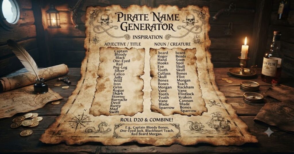 Male Pirate Name Generator Inspiration