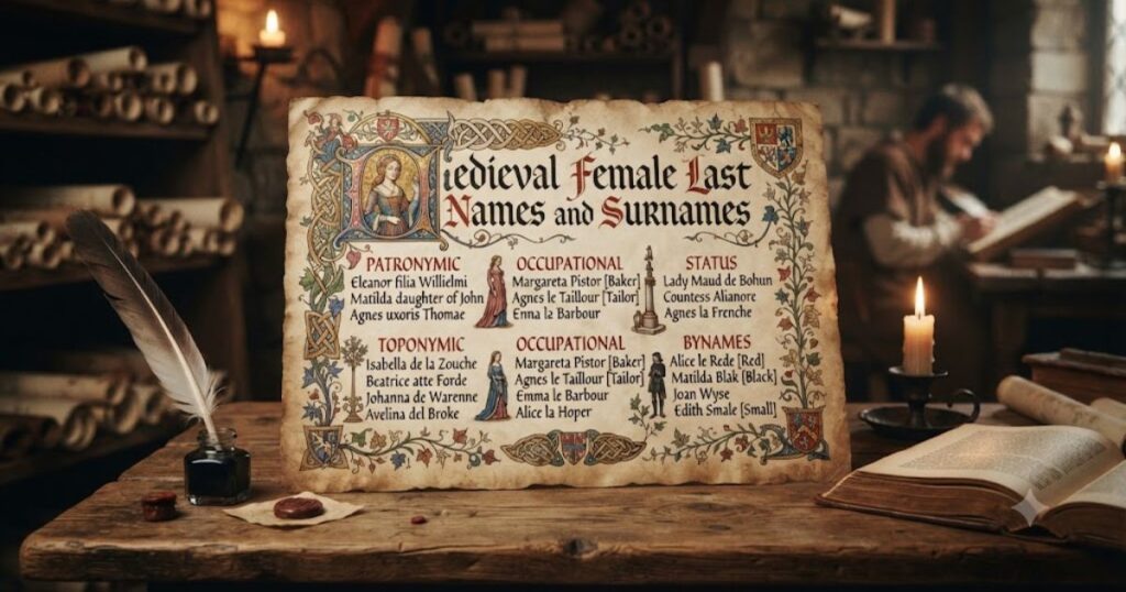 Medieval Female Last Names and Surnames