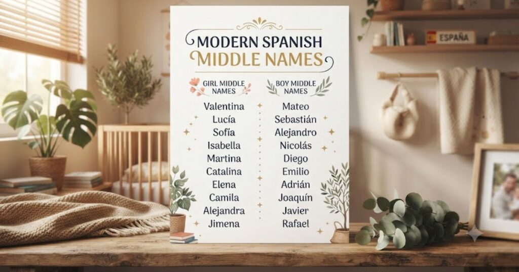 Modern Spanish Middle Names