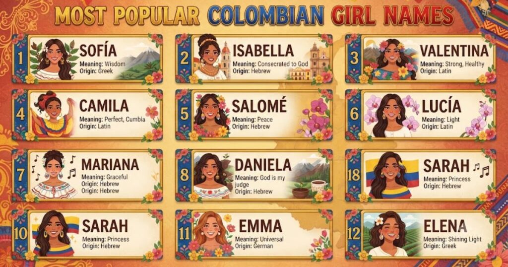 Most Popular Colombian Girl Names