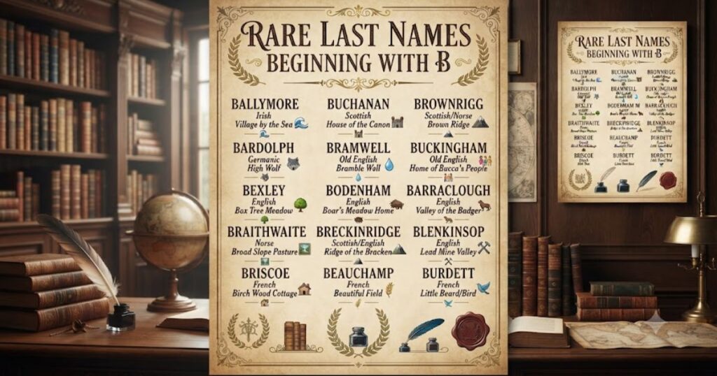 Rare Last Names Beginning With B