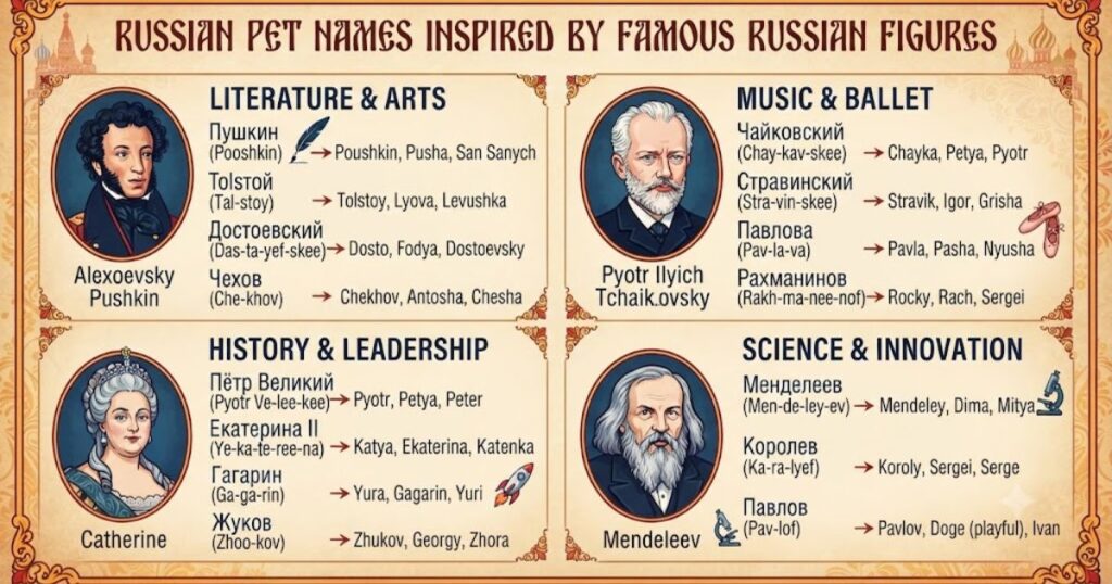 Russian Pet Names Inspired by Famous Russian Names