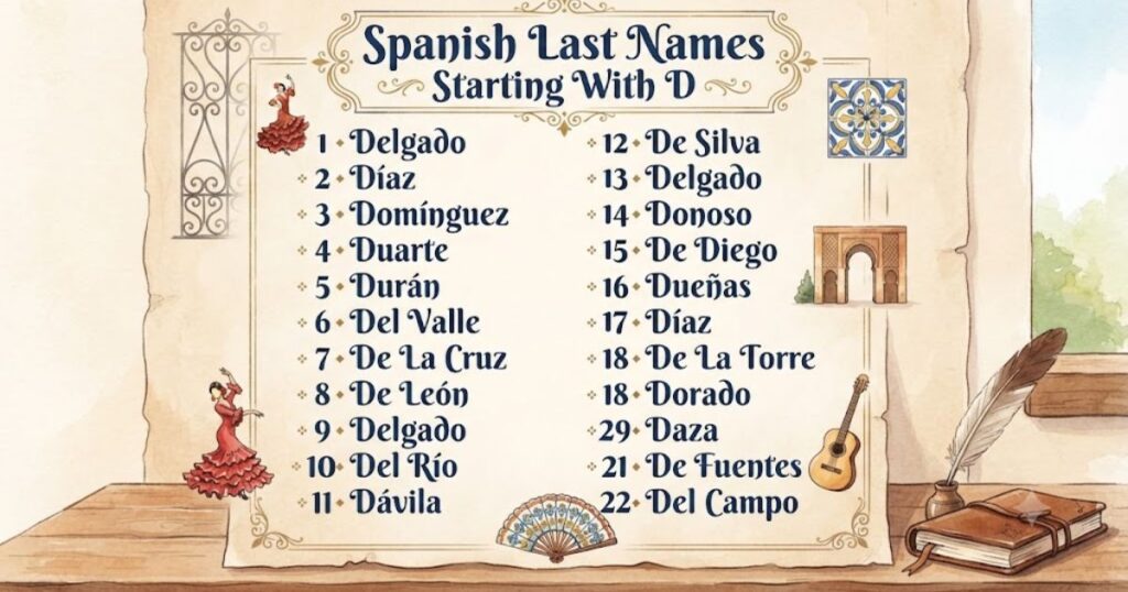Spanish Last Names Starting With D