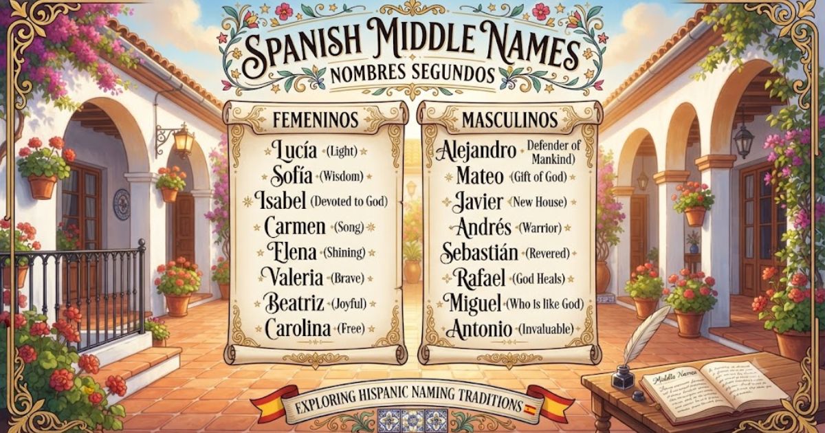 spanish middle names