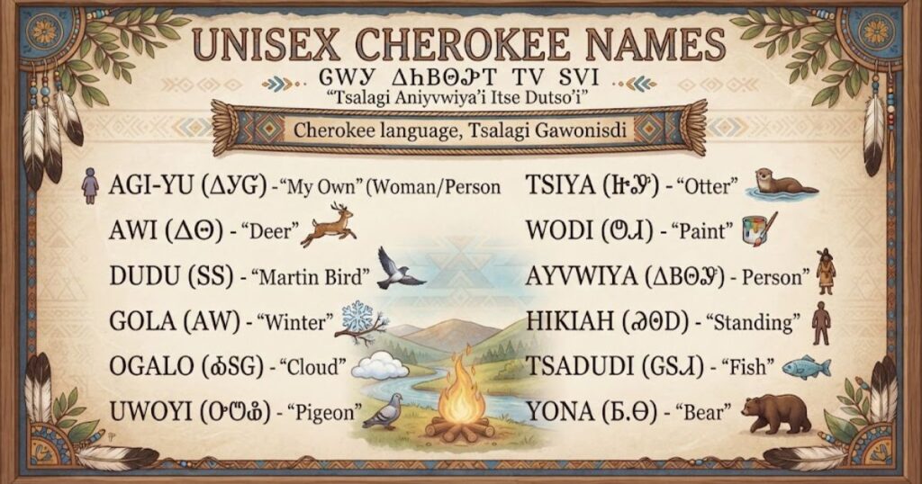 Unisex Cherokee Names