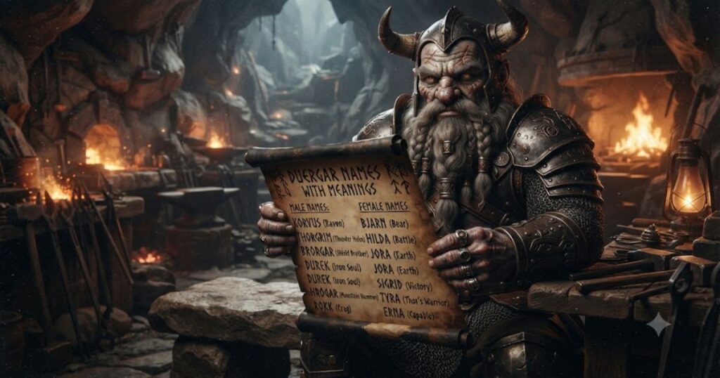 Duergar Names with Meanings