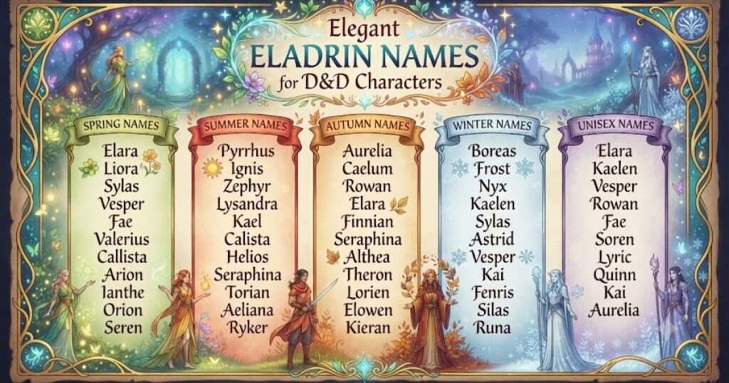 Elegant Eladrin Names for D&D Characters