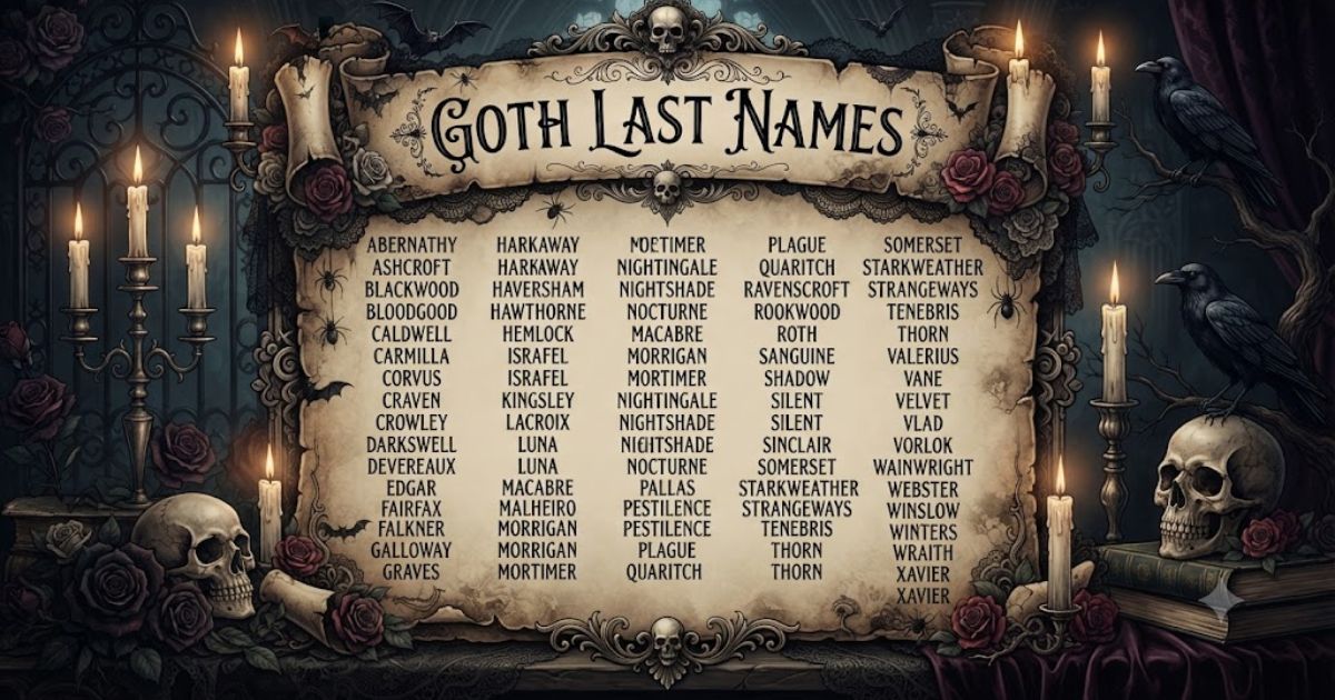 goth last names