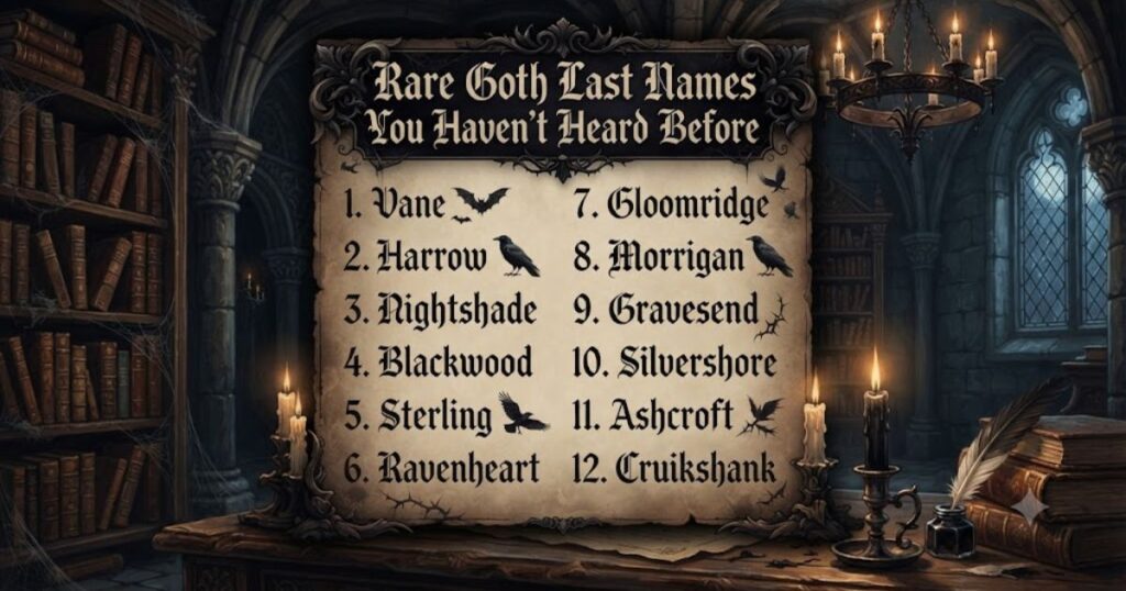 Rare Goth Last Names You Haven’t Heard Before