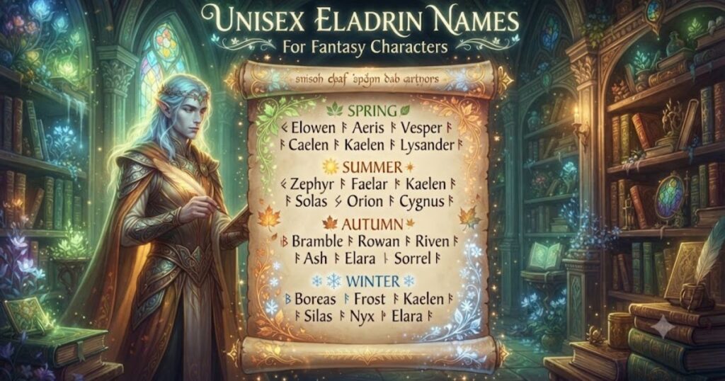 Unisex Eladrin Names for Fantasy Characters