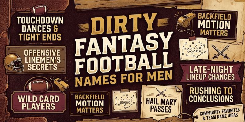 Dirty Fantasy Football Names for Men