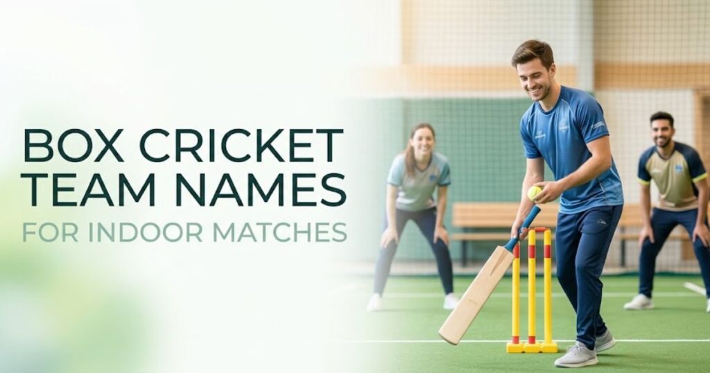 Box Cricket Team Names for Indoor Matches