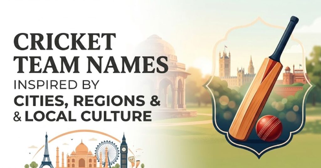 Cricket Team Names Inspired by Cities, Regions, and Local Culture