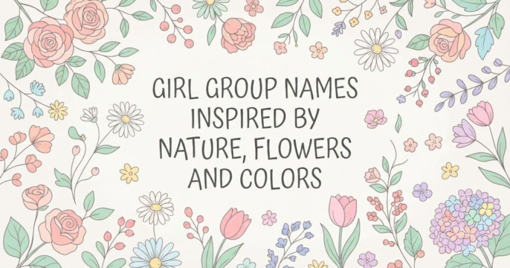 Girl Group Names Inspired by Nature, Flowers and Colors