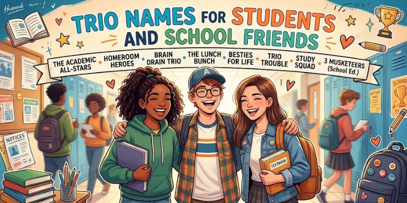 Trio Names for Students and School Friends